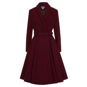 Collectif Dawn wine swing coat